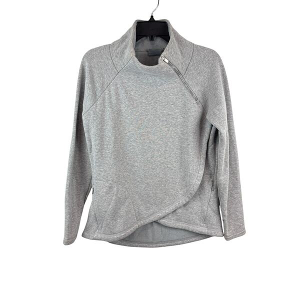 Athleta Tops - Athleta Cozy Karma Asymmetrical Pullover Heather Grey S Loungewear